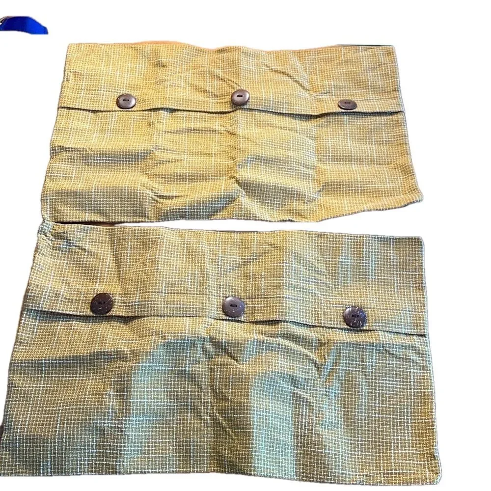2 miler yellow button pillows  30/50/2 new in box 7